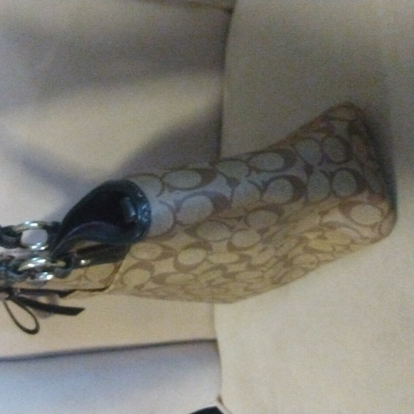 Coach | coated canvas tan brown logo print tote bag - Picture 5 of 12